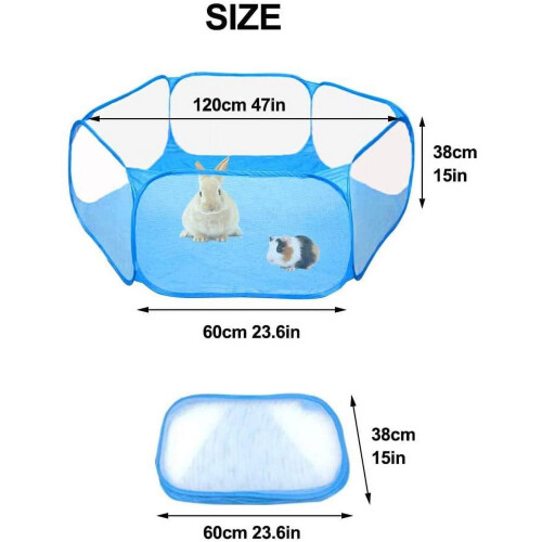 Opklapbare speelbox voor kleine dieren – Transparant polyester, 2