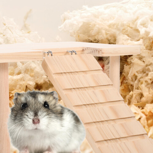 OUNONA Træ Hamster Trappe Platform 2