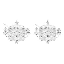 2Sets Vintage - Und Salzaufbewahrung Aus Und Metall Silber