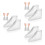 3Paires -Chaussures Imperméables Blanches PVC 2