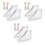3Paires -Chaussures Imperméables Blanches PVC 3