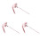 3Pcs Pink Plush Cat Teasers Interactive Kitten Toys for Pet Play 1