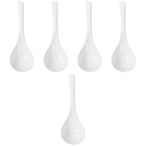 5Pièces Cuillères Soupes Céramiques Manche Long 2