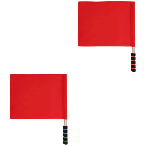 2Pièces Fanions Main Referee Pour Matchs Animations Sportives 1