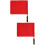 2Pièces Fanions Main Referee Pour Matchs Animations Sportives 6