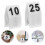 25Pcs Acrylic Table Number Signs 1-25 White Rounded Edges for Parties 6