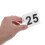 25Pcs Acrylic Table Number Signs 1-25 White Rounded Edges for Parties 7