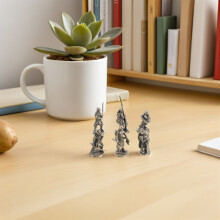6St Antieke Messing Samurai Beeldjes Voor Japanse Collectie