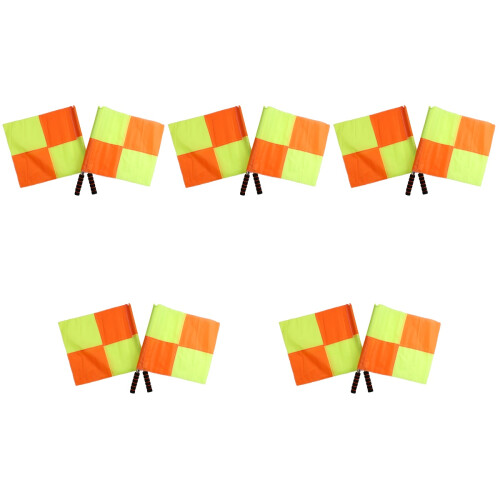 10Pcs Competition Referee Flags Lightweight Oxford Fabric Hand Flags 1