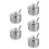 5Pcs Stainless Steel Sugar Canisters for Spice Storage 2