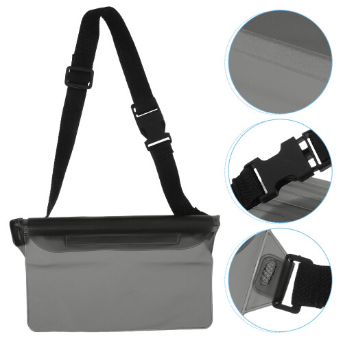 4Pièces Ceinture Étanche Téléphone PVC Noir Usage 1
