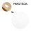 5Pcs Lightweight Round Acrylic Lampshade Diffuser Covers Frosted White 4