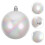 Schimmernde Weihnachtskugeln, weißer Kunststoff, 6er-Pack 1