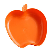 Assiettes en plastique orange en forme de pomme, 8,5 x 8 cm