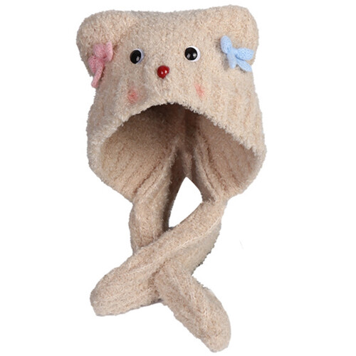 Cappello con orecchie da orso per bambini e ragazzi, stile Lolita morbido