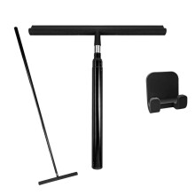 Teleskop-Duschabzieher, schwarz, 33 cm, mit Saugnapf