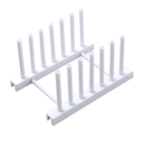 Étagère pour cuillères et couvercles de casseroles, blanc/gris