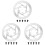 3Pièces Plaquettes Métal Argenté Design Durable 1