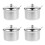 4Pièces Bocal Condiment Acier Inoxydable Argenté Pour Cuisine 1