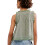 Womens Sleeveless Tie Front Tank Top Lace Trim Button-Black M 5