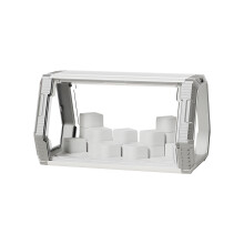 Minimalists Designs Vitrine für Sammlerspielzeug-Silber
