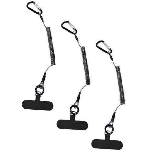 Karabiner-Telefonhalter mit einziehbarer Federschnur-3er-Pack