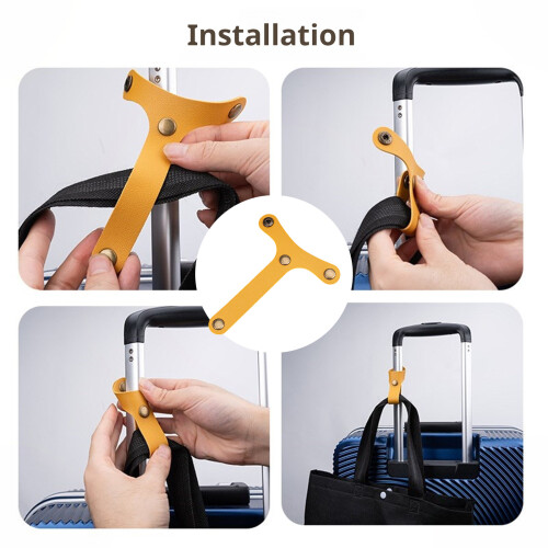 Premium Soft PU Luggage Securing Strap For Business And-Black 2