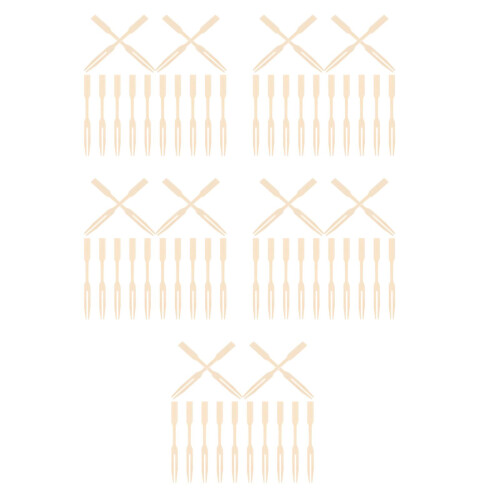 1000Pièces Petites En Bambou Beige Pour Apéritifs 2