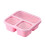 Scatola bento rosa con 3 scomparti, riutilizzabile e adatta al microonde. 1