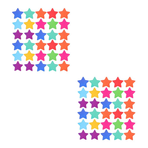 216Pièces Découpes Étoiles Multicolores Pour Décorations Murs 1