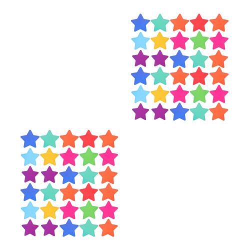 216Pièces Découpes Étoiles Multicolores Pour Décorations Murs 2