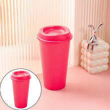 475 ml fargeskiftende gjenbrukbart glass med lokk