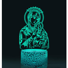Lampada da notte 3D della Vergine Maria – Lampada da scrivania a LED a 7 colori