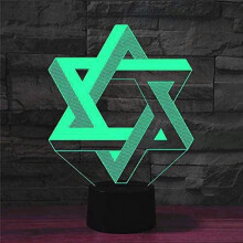 3D-illusjons-LED-nattlys med fjernkontroll