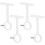 Staffe per asta per tende da soffitto, resistenti, 2,5 cm, bianche 1