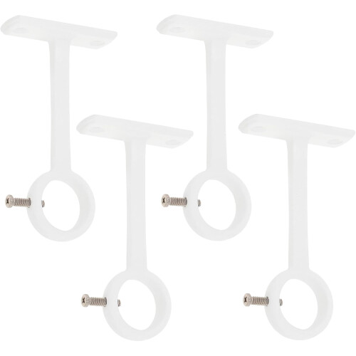 Staffe per asta per tende da soffitto, resistenti, 2,5 cm, bianche