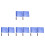 8Pièces Drapeaux Visibilité Bleu Pliable 3