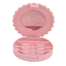 Boîte de rangement pour faux cils en acrylique rose avec miroir (1 pièce)