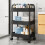 Chariot de rangement roulant à 3 niveaux – Plastique durable, 1