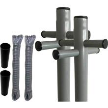 2 Pack Galvanised Clothes Line Posts | Heavy Duty Garden Poles