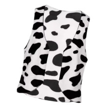 Mens Cow Print Costume Vest Sleeveless Open Front Vest Waistcoat