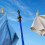 2.4M Telescopic Washing Line Prop | Blue Extendable Pole 4