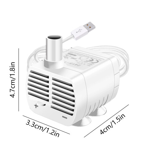 USB Mini nedsænkbar vandpumpe 50GPH 2ft løft 2