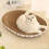 Griffoir ondulé pour chat – Griffe ronde et ovale et lit 5