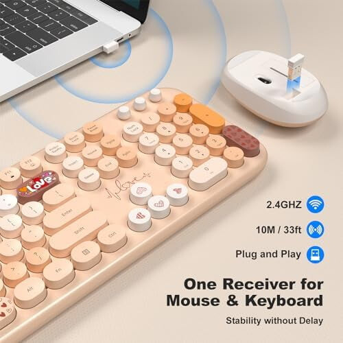 Set tastiera e mouse wireless formato standard 2.4G 1