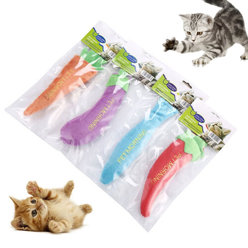 Λούτρινο παιχνίδι μάσημα Catnip – Σχήμα καρότου, 15cm 1