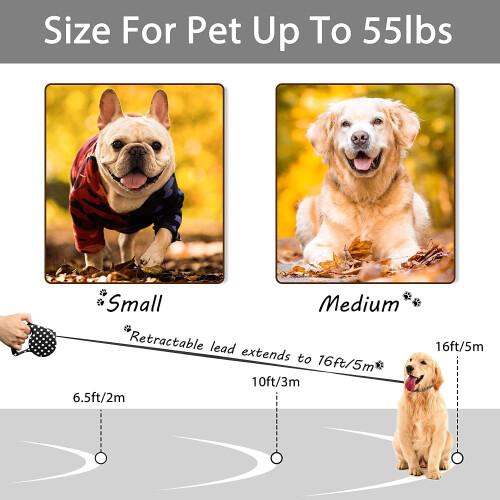 5m Retractable Dog Leash for Small to Medium Dogs 2