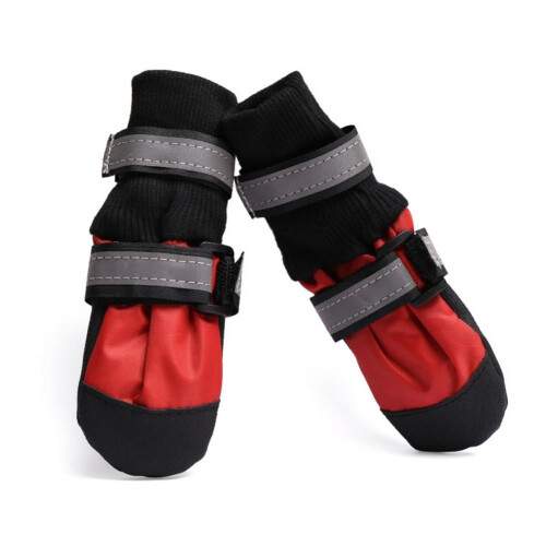 Scarpe invernali per cani, impermeabili e antiscivolo, 4 pezzi 2