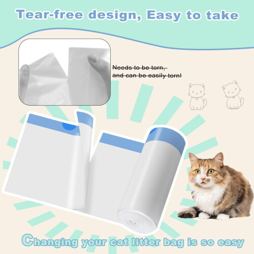 Kattsandpåsfoder med dragsko – 120-pack, passar 2