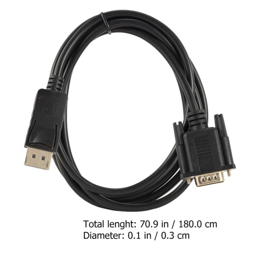 Cable DisplayPort a VGA negro de 2 m 1
